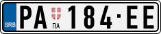 License plate of Serbia, Cars