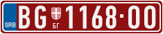 License plate of Serbia, Cars