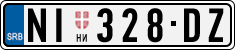 License plate of Serbia, Cars