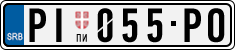 License plate of Serbia, Cars