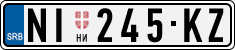 License plate of Serbia, Cars