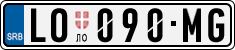 License plate of Serbia, Cars