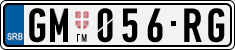 License plate of Serbia, Cars