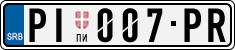 License plate of Serbia, Cars