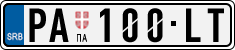 License plate of Serbia, Cars