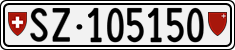 License plate of Switzerland, Cars