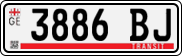 License plate of Georgia, Export transit plates