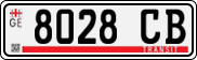 License plate of Georgia, Export transit plates