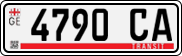 License plate of Georgia, Export transit plates