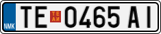 License plate of North Macedonia, Regular plates (2012)