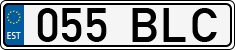 License plate of Estonia, Regular car plates