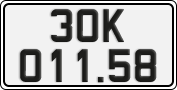 License plate of Vietnam, Cars