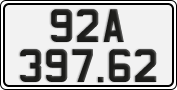 License plate of Vietnam, Cars