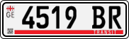 License plate of Georgia, Export transit plates