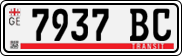 License plate of Georgia, Export transit plates