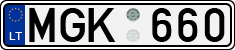 License plate of Lithuania, Cars