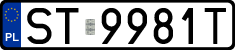 License plates of Poland, Regular car plates