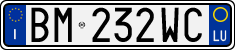 License plate of Italy, Cars (1994 year series)