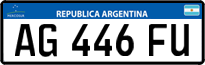 License plate of Argentina, Cars (Mercosur, AB 123 CD)