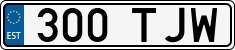License plate of Estonia, Regular car plates