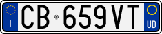 License plate of Italy, Cars (1994 year series)
