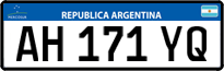 License plate of Argentina, Cars (Mercosur, AB 123 CD)