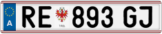 License plate of Austria, Regular plates