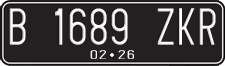 License plate of Indonesia, Regular plates