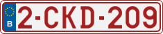 License plate of Belgium, Regular plates (2010)