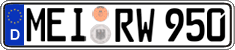 German license plate, Regular plates