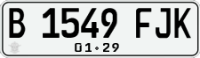 License plate of Indonesia, Regular plates
