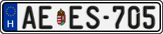 license plates of Hungary, Regular plates (2022)