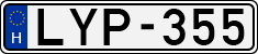 license plates of Hungary, Cars (1990)