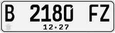 License plate of Indonesia, Regular plates