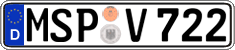 German license plate, Regular plates