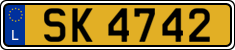 License plate of Luxembourg, 2003 year system
