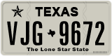 Texas, Regular plates (2012) (АBC-1234)