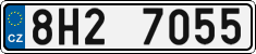 License plate of the Czech Republic, Cars (2001)