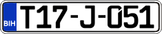 License plate of Bosnia and Herzegovina, Regular plates