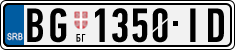 License plate of Serbia, Cars