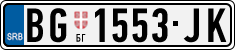 License plate of Serbia, Cars