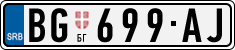 License plate of Serbia, Cars