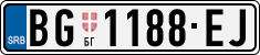 License plate of Serbia, Cars