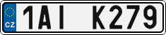 License plate of the Czech Republic, Cars (2001)