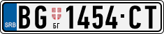 License plate of Serbia, Cars