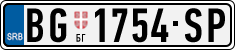 License plate of Serbia, Cars