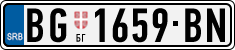 License plate of Serbia, Cars