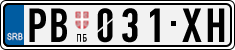 License plate of Serbia, Cars