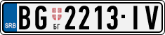 License plate of Serbia, Cars