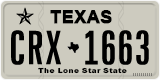 Texas, Regular plates (2012) (АBC-1234)